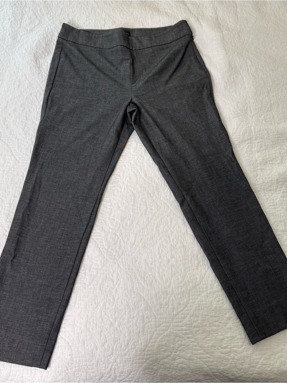 Talbots chatham ankle pant charcoal grey dress slacks - size 10 petite